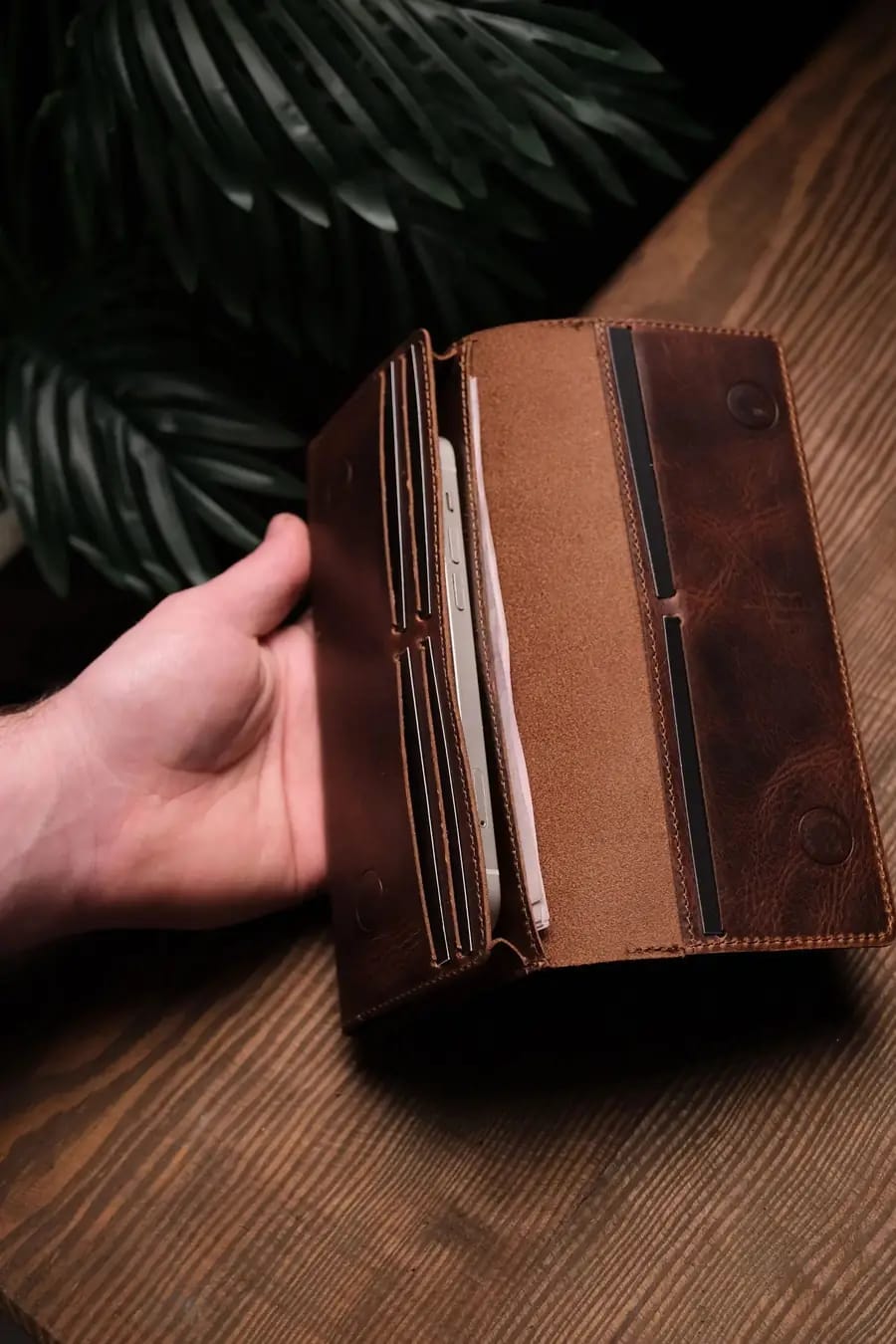 Men’s Premium Vintage Leather Long Wallet