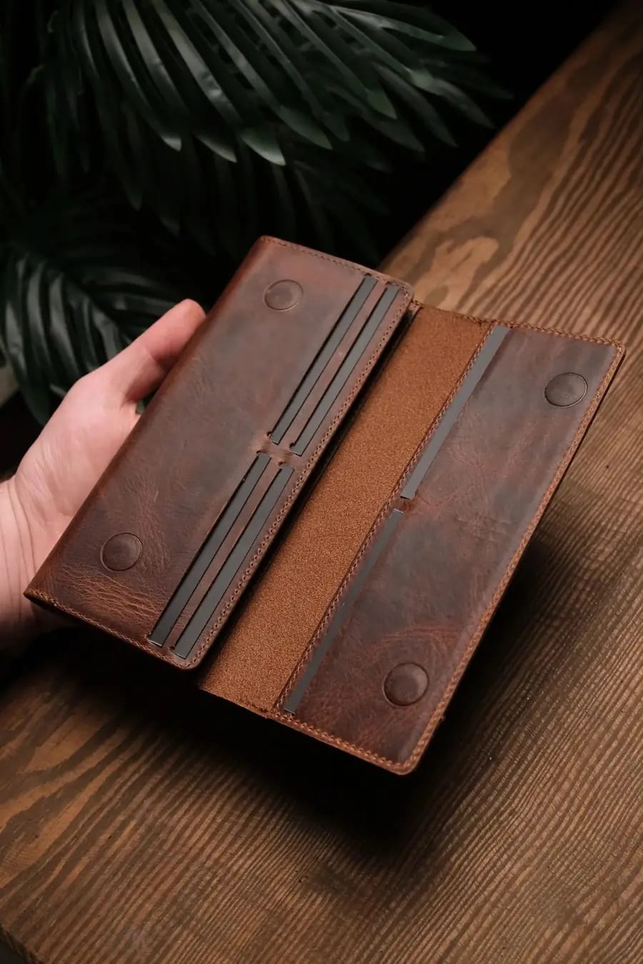 Men’s Premium Vintage Leather Long Wallet