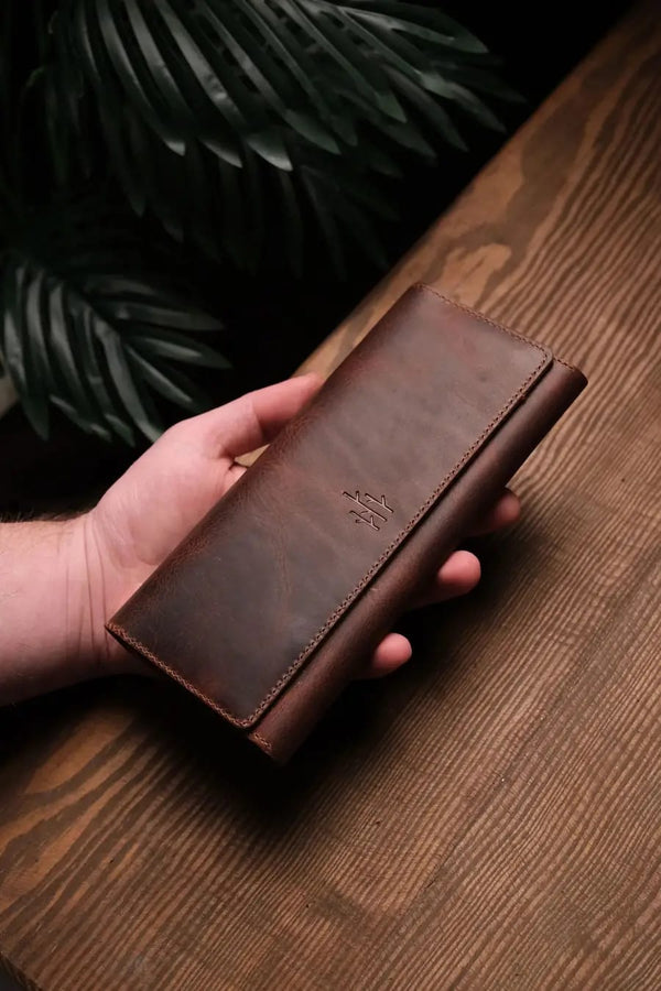 Men’s Premium Vintage Leather Long Wallet